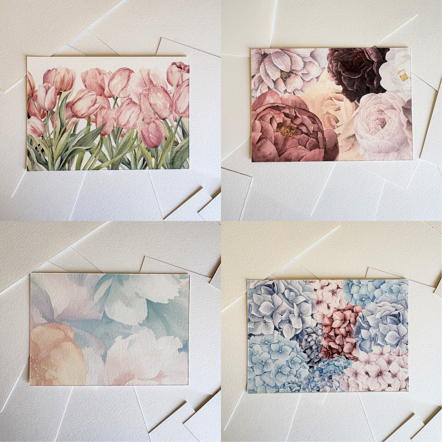 Cartes de correspondance — lot de 8 cartes & enveloppes