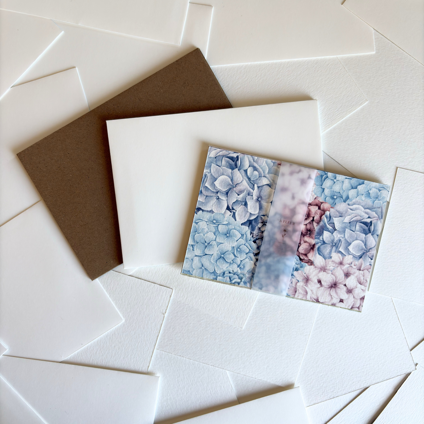 Cartes de correspondance — lot de 8 cartes & enveloppes